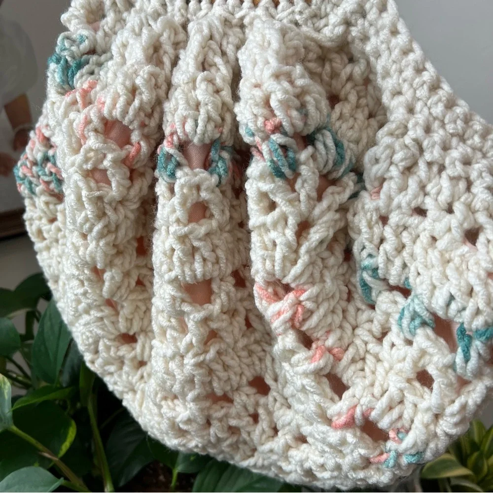 Handmade Crochet Hobo Handbag